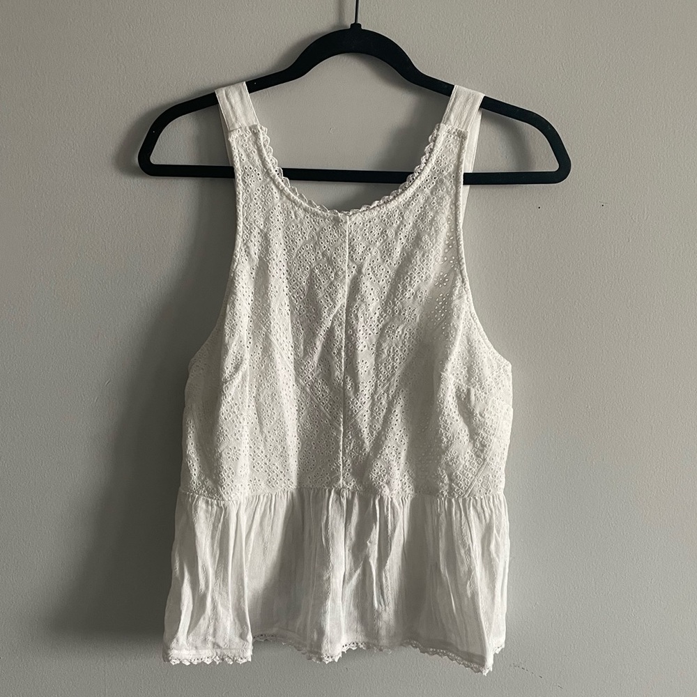 American Eagle - High Neck Peplum Tank
